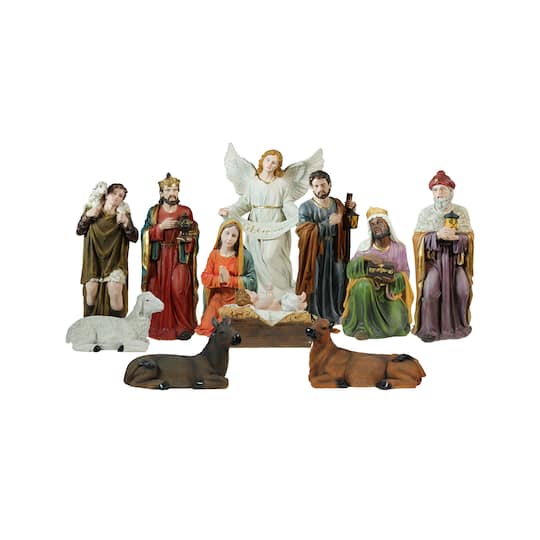 Multicolor Christmas Nativity Figurine Set